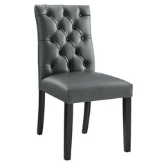Duchess Gray Vinyl Dining Chair (Set of 2) - Ornate Home