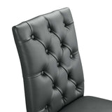 Duchess Gray Vinyl Dining Chair (Set of 2) - Ornate Home