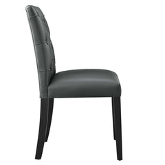 Duchess Gray Vinyl Dining Chair (Set of 2) - Ornate Home