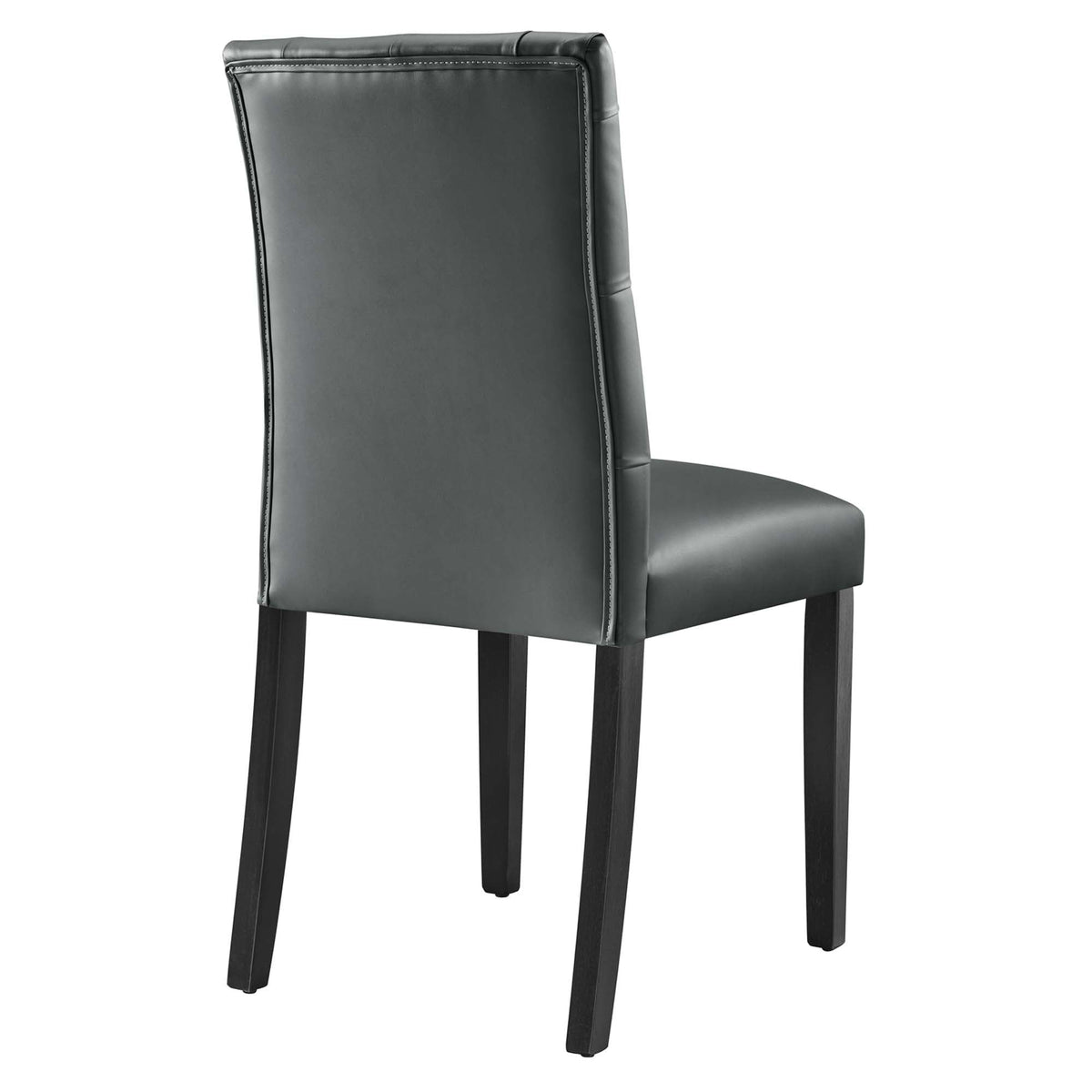 Duchess Gray Vinyl Dining Chair (Set of 2) - Ornate Home