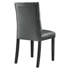 Duchess Gray Vinyl Dining Chair (Set of 2) - Ornate Home
