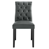 Duchess Gray Vinyl Dining Chair (Set of 2) - Ornate Home