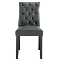 Duchess Gray Vinyl Dining Chair (Set of 2) - Ornate Home