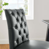 Duchess Gray Vinyl Dining Chair (Set of 2) - Ornate Home
