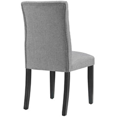 Duchess Light Gray Button Tufted Fabric Dining Chair - Ornate Home