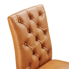 Duchess Tan Vinyl Dining Chair (Set of 2) - Ornate Home