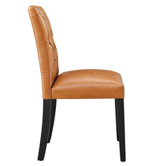 Duchess Tan Vinyl Dining Chair (Set of 2) - Ornate Home