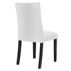 Duchess White Button Tufted Fabric Dining Chair - Ornate Home