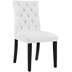 Duchess White Vinyl Dining Chair (Set of 2) - Ornate Home