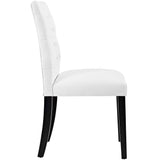 Duchess White Vinyl Dining Chair (Set of 2) - Ornate Home