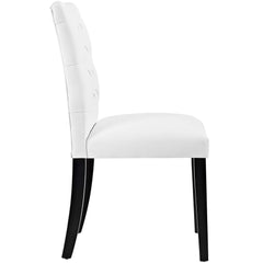 Duchess White Vinyl Dining Chair (Set of 2) - Ornate Home