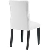 Duchess White Vinyl Dining Chair (Set of 2) - Ornate Home