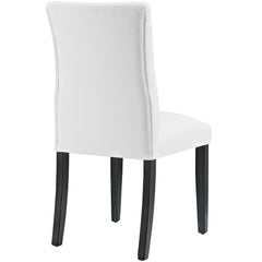 Duchess White Vinyl Dining Chair (Set of 2) - Ornate Home