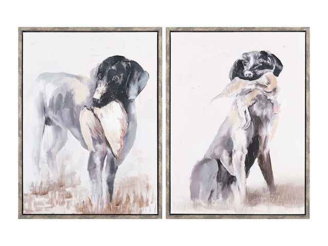 Duck Dogs Brown Canvas - Ornate Home
