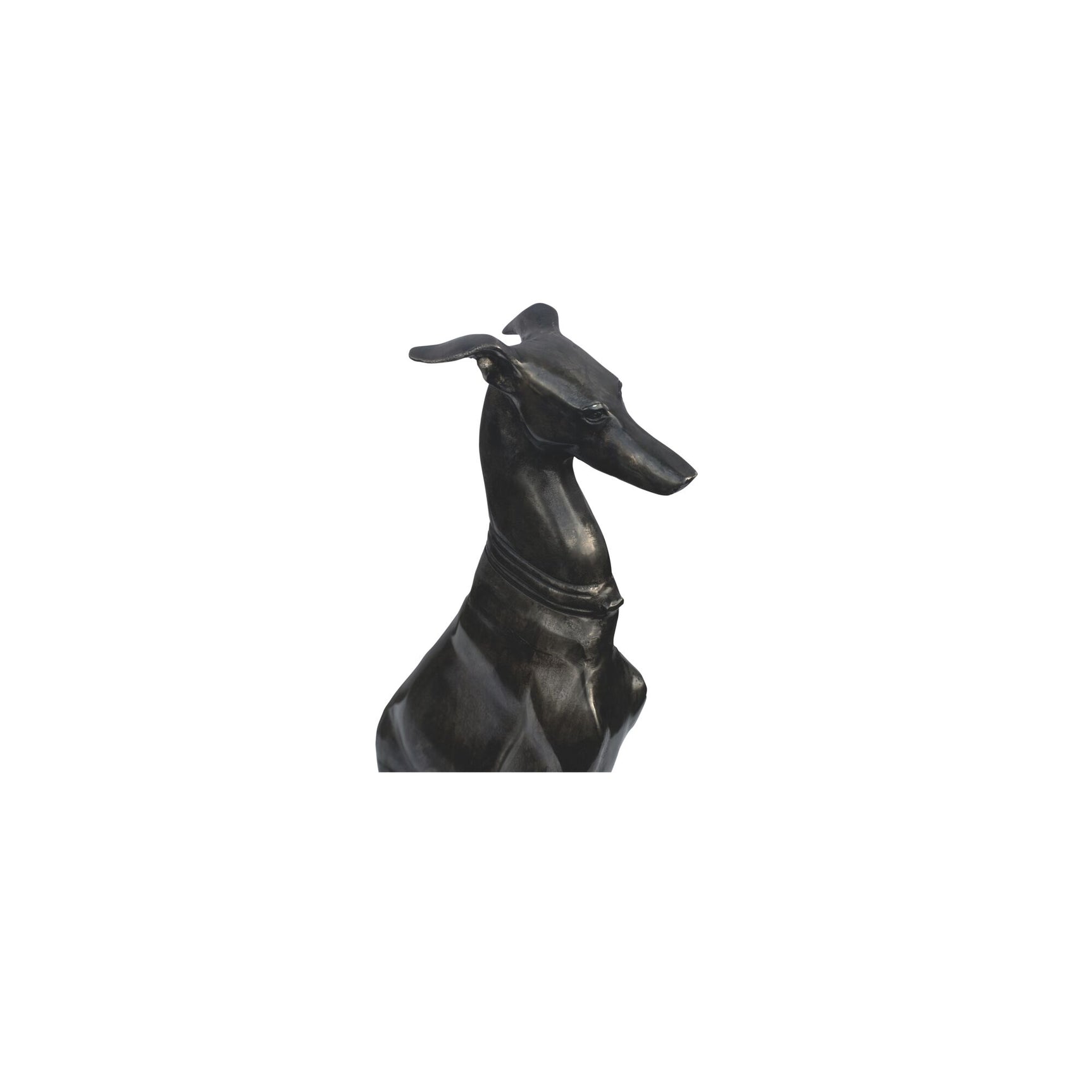 Duke Black Cast Aluminum Sculpture - Ornate Home