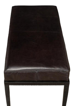 Duke Ridged Black Iron Bench - Ornate Home