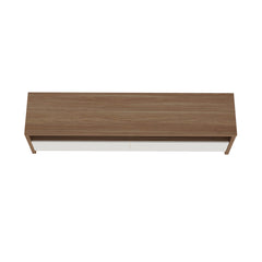 Duncan 70" TV Stand in Maple and Off White - Ornate Home