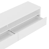 Duncan 70" TV Stand in White - Ornate Home
