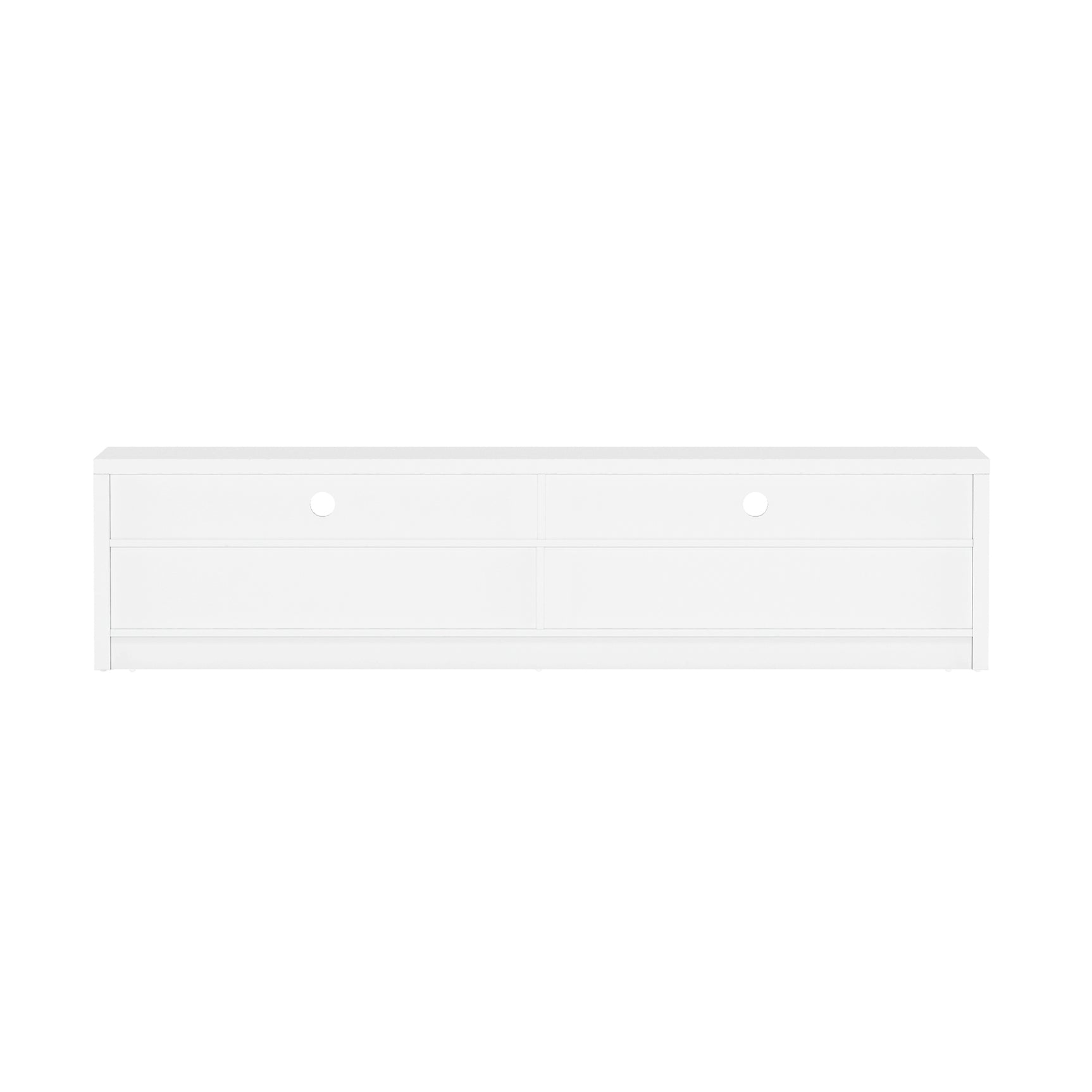 Duncan 70" TV Stand in White - Ornate Home