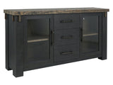 Duncan Suede Brown/Carbon Black Buffet - Ornate Home