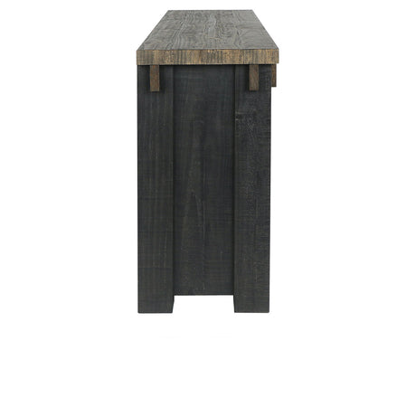 Duncan Suede Brown/Carbon Black Buffet - Ornate Home