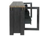 Duncan Suede Brown/Carbon Black Buffet - Ornate Home