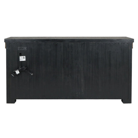 Duncan Suede Brown/Carbon Black Buffet - Ornate Home