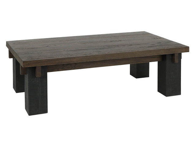 Duncan Suede Brown/Carbon Black Coffee Table - Ornate Home