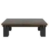 Duncan Suede Brown/Carbon Black Coffee Table - Ornate Home