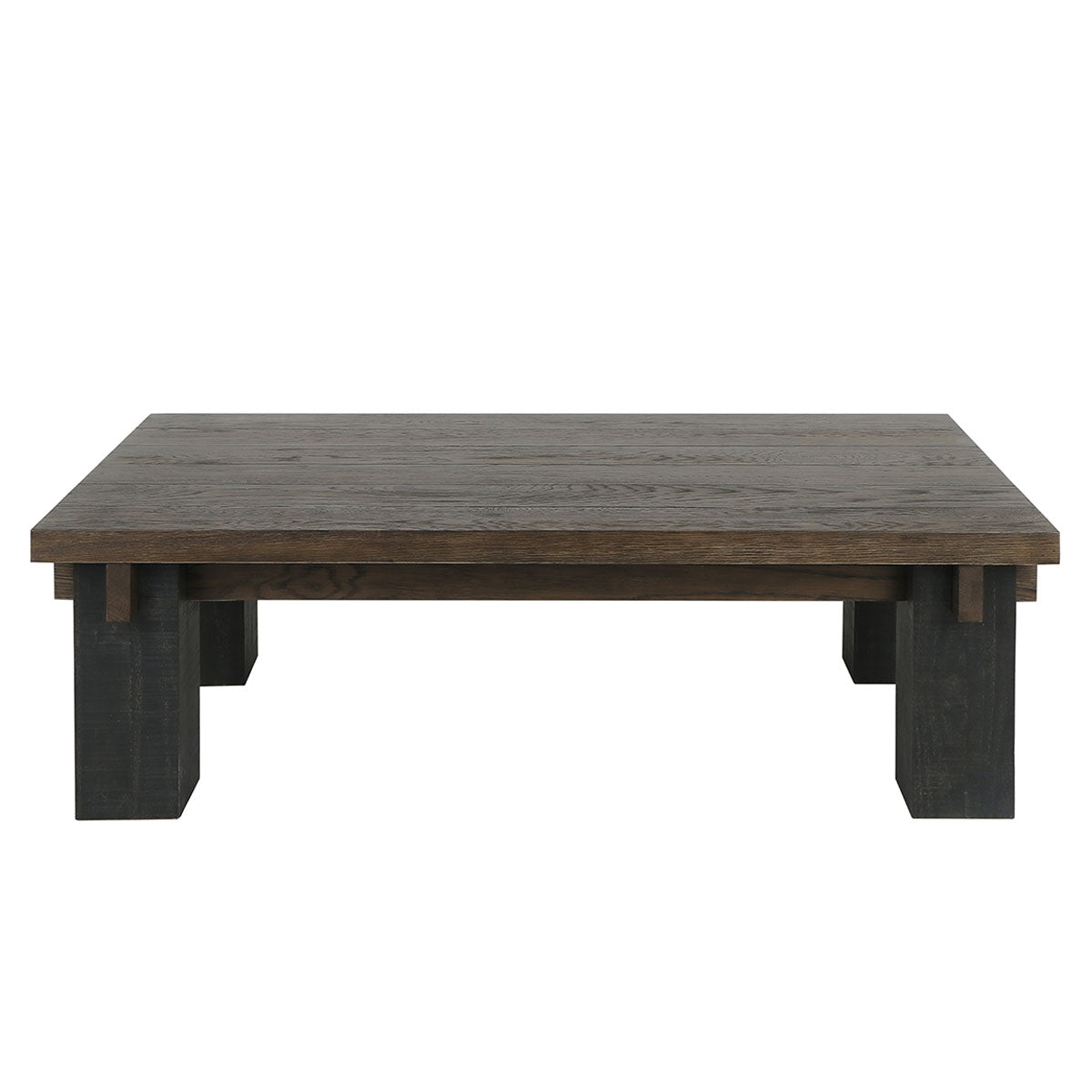 Duncan Suede Brown/Carbon Black Coffee Table - Ornate Home