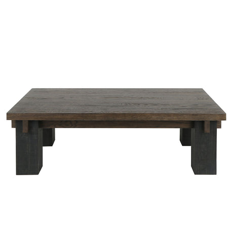 Duncan Suede Brown/Carbon Black Coffee Table - Ornate Home