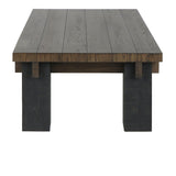 Duncan Suede Brown/Carbon Black Coffee Table - Ornate Home