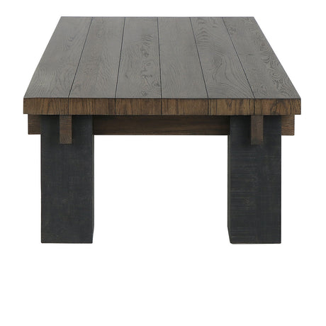 Duncan Suede Brown/Carbon Black Coffee Table - Ornate Home