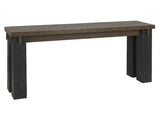 Duncan Suede Brown/Carbon Black Console Table - Ornate Home