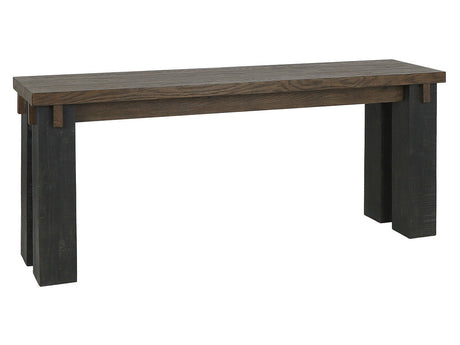 Duncan Suede Brown/Carbon Black Console Table - Ornate Home