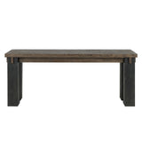 Duncan Suede Brown/Carbon Black Console Table - Ornate Home