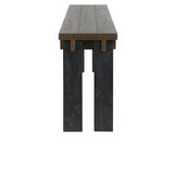 Duncan Suede Brown/Carbon Black Console Table - Ornate Home