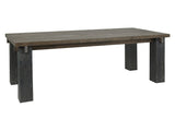 Duncan Suede Brown/Carbon Black Dining Table - Ornate Home