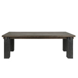 Duncan Suede Brown/Carbon Black Dining Table - Ornate Home