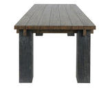 Duncan Suede Brown/Carbon Black Dining Table - Ornate Home