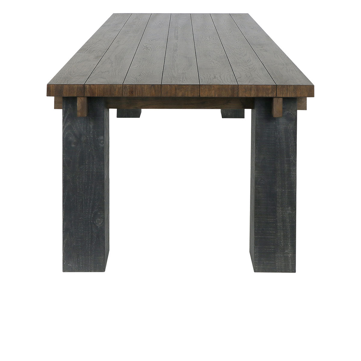 Duncan Suede Brown/Carbon Black Dining Table - Ornate Home