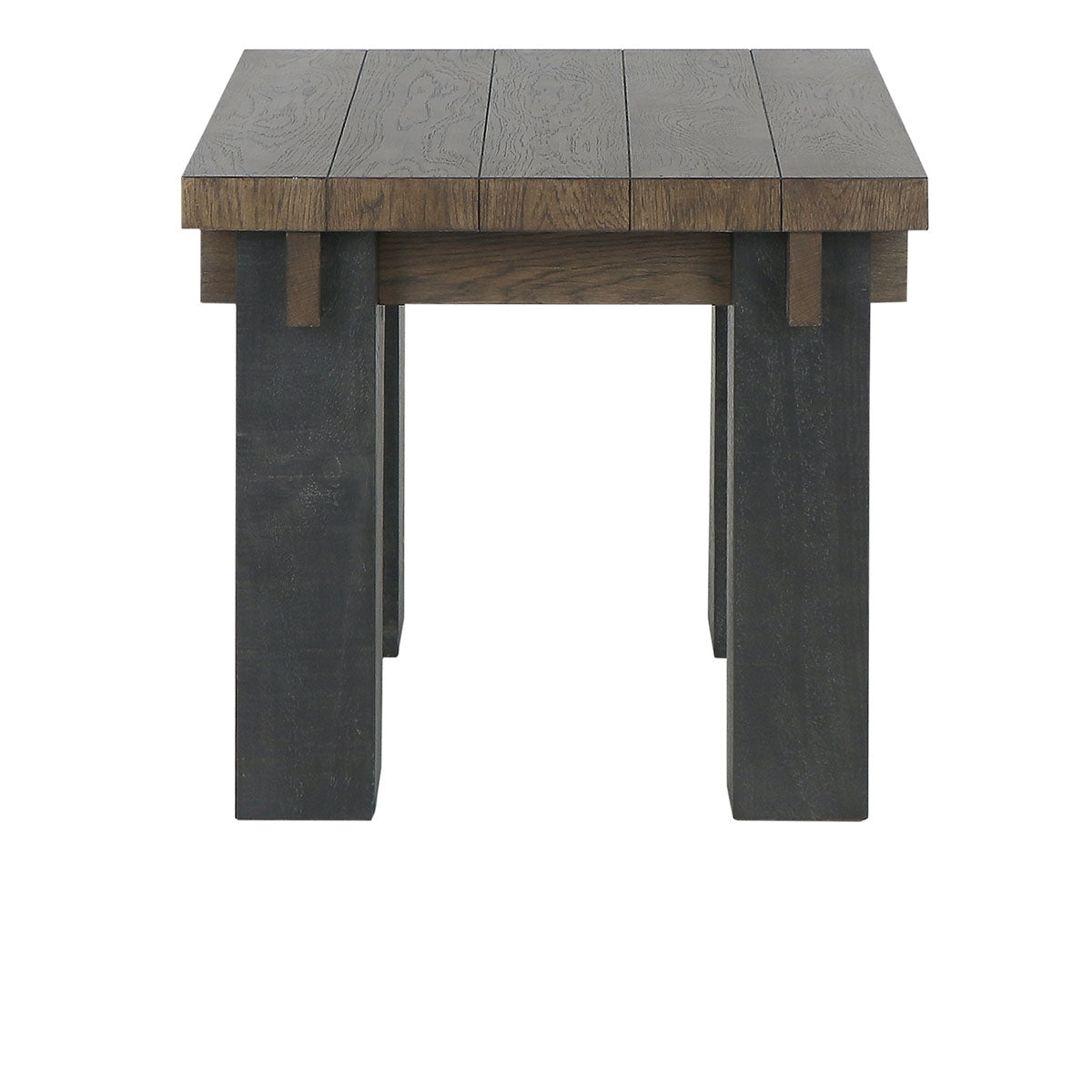 Duncan Suede Brown/Carbon Black End Table - Ornate Home