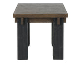 Duncan Suede Brown/Carbon Black End Table - Ornate Home