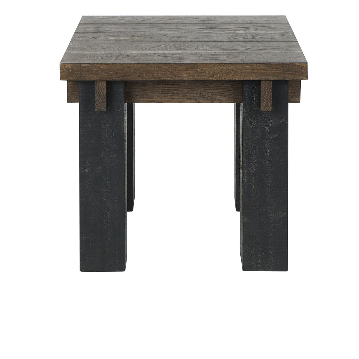 Duncan Suede Brown/Carbon Black End Table - Ornate Home