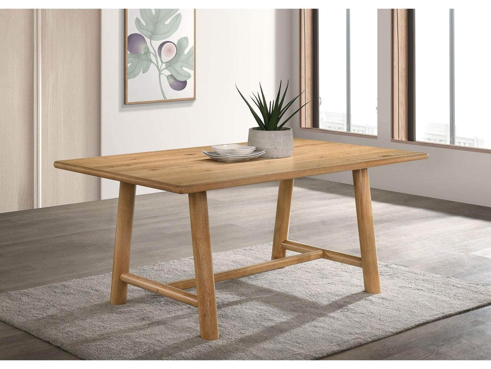 Duncan Washed Oak 71-inch Rectangular Wood Dining Room Table - Ornate Home