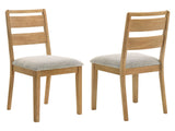 Duncan Washed Oak Ladder Back Dining Side Chair (Set of 2) - Ornate Home