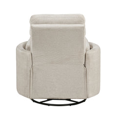 Dune Silver Power Swivel Glider Reclining Chair - Ornate Home