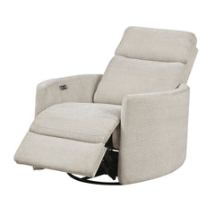 Dune Silver Power Swivel Glider Reclining Chair - Ornate Home