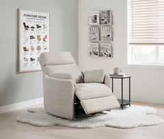 Dune Silver Power Swivel Glider Reclining Chair - Ornate Home