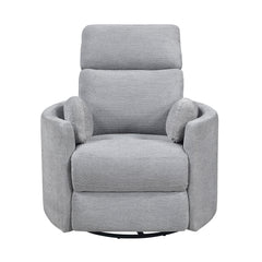 Dune Silver Power Swivel Glider Reclining Chair - Ornate Home